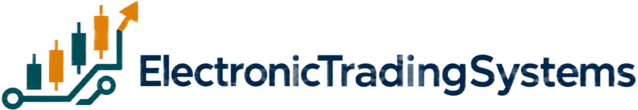 ElectronicTradingSystems.com logo with candlestick circuit symbol
